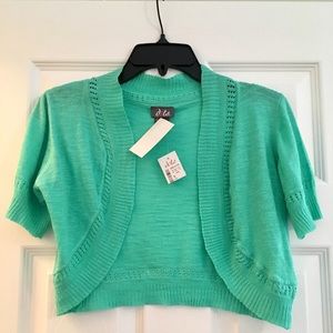 Dots crop sweater green sz S